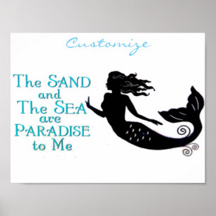 Sand and Sea Beach Mermaid Thunder_Cove Poster