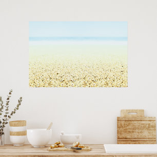Sand and Sea Calm Coastal Poster
