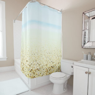 Sand and Sea Calm Coastal Shower Curtain