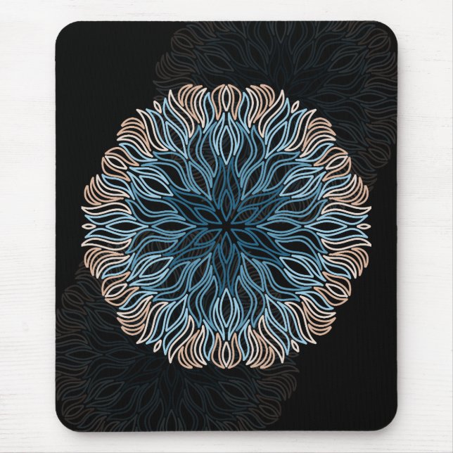 Sand and Sea Mandala  Mouse Pad (Front)