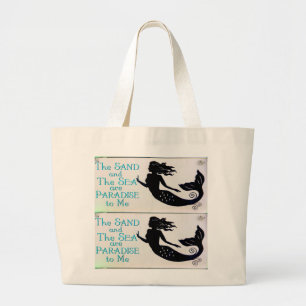 sand and sea mermaid beach tote