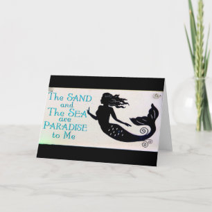 sand and sea mermaid greeting card