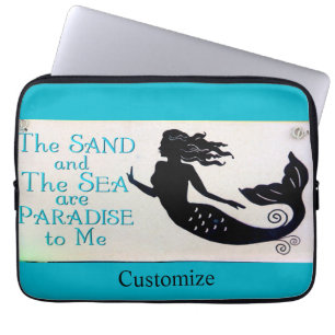sand and sea mermaid laptop sleeve