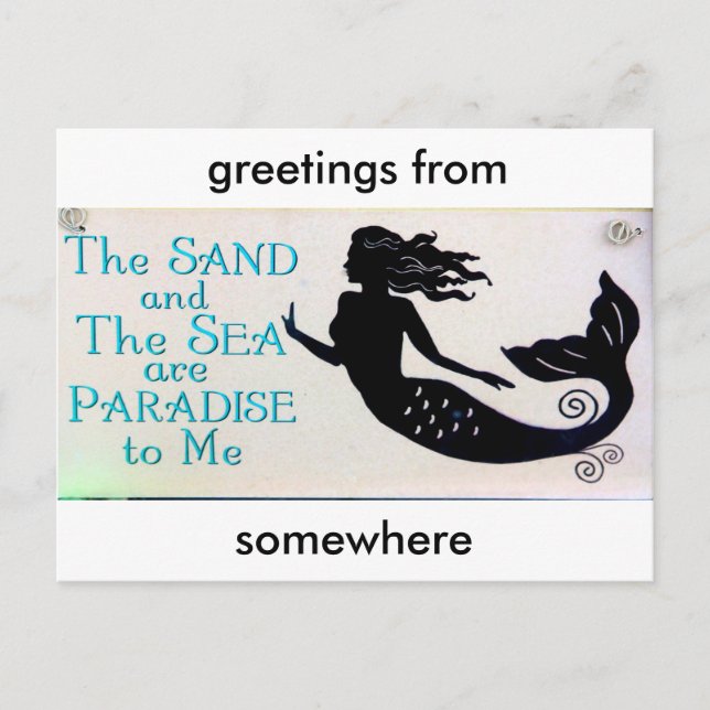 sand and sea mermaid postcard (Front)