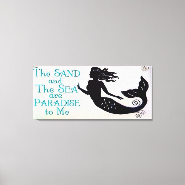 sand and sea mermaid wrapped canvas (Front)