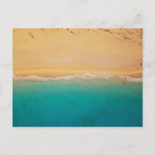 Sand and Sea Shoreline Photo Postcard