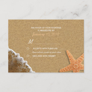 Sand and Shells Beach RSVP Card