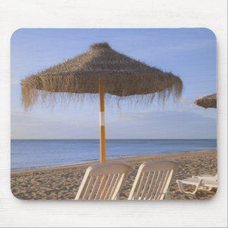 Sand Beach Chairs with Umbrella Mouse Pad