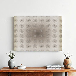 Sand-beach floral textile patterned art canvas print