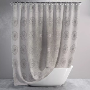 Sand-beach floral textile patterned art shower curtain