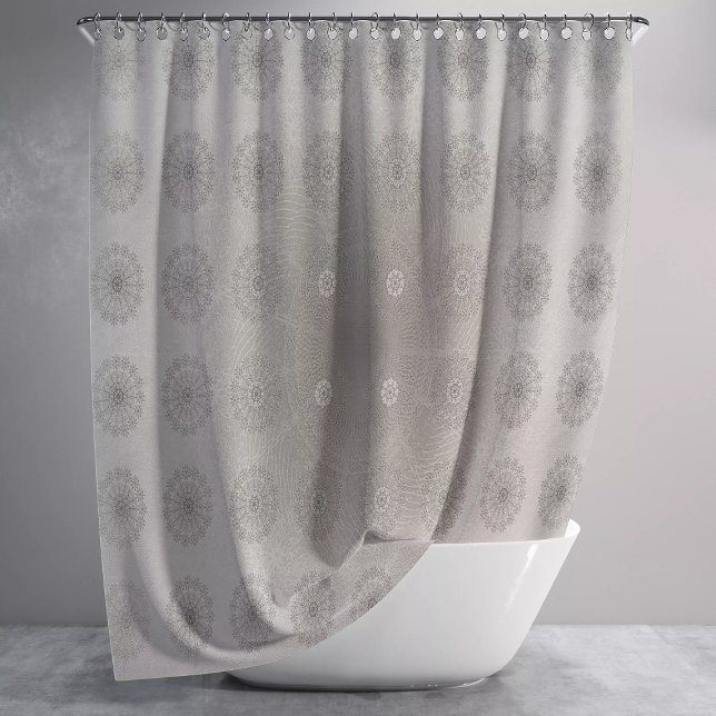 Sand-beach floral textile patterned art shower curtain (Creator Uploaded)