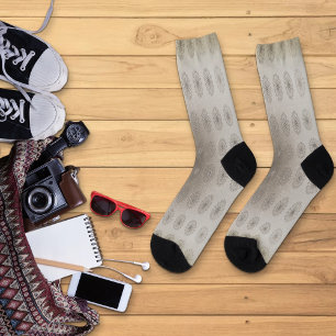 Sand-beach floral textile patterned art socks