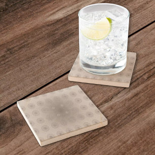 Sand-beach floral textile patterned art stone coaster