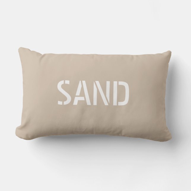 Sand Beach Life Beige Lumbar Cushion (Front)