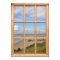 Sand Beach, Sea, and Sky View from a Window