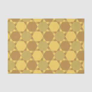 Sand Brown Star Optical Illusion Pattern Tissue Paper
