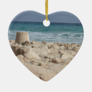 sand castle ceramic tree decoration