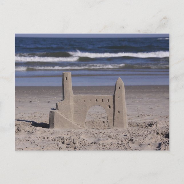 sand castle, ocean city postcard (Front)