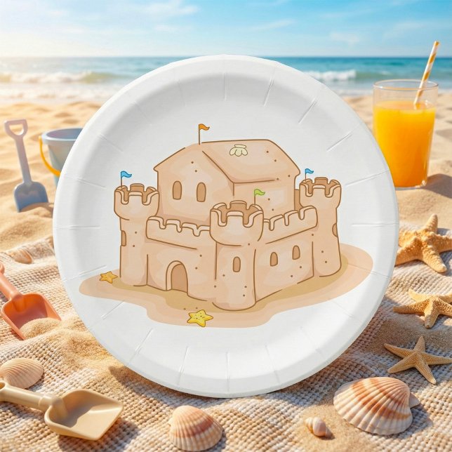 Sand Castle Paper Plate (Creator Uploaded)