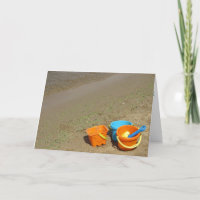 "Sand Castle Tools" Thank You Card