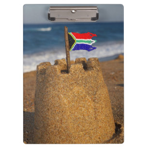 Sand Castle With South African Flag, Umhlanga Clipboard