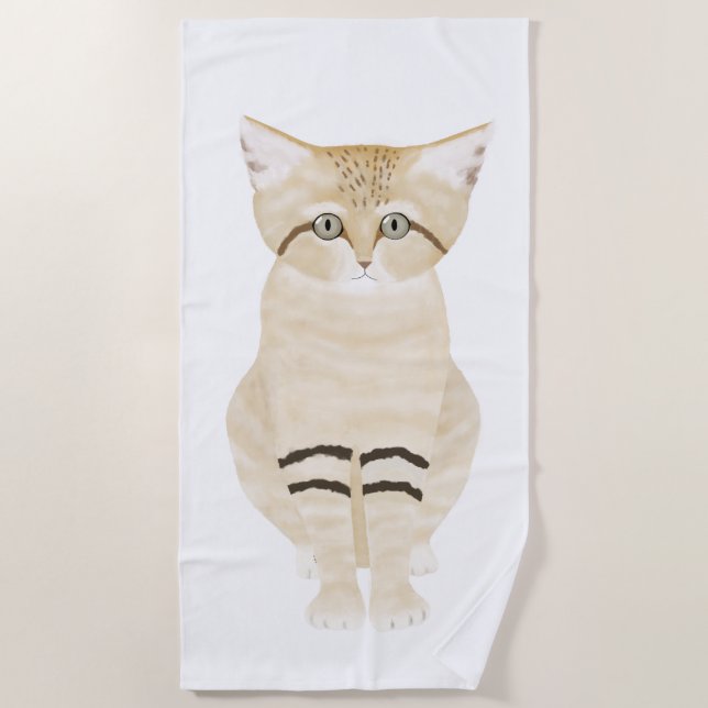 Sand Cat Beach Towel (Front)