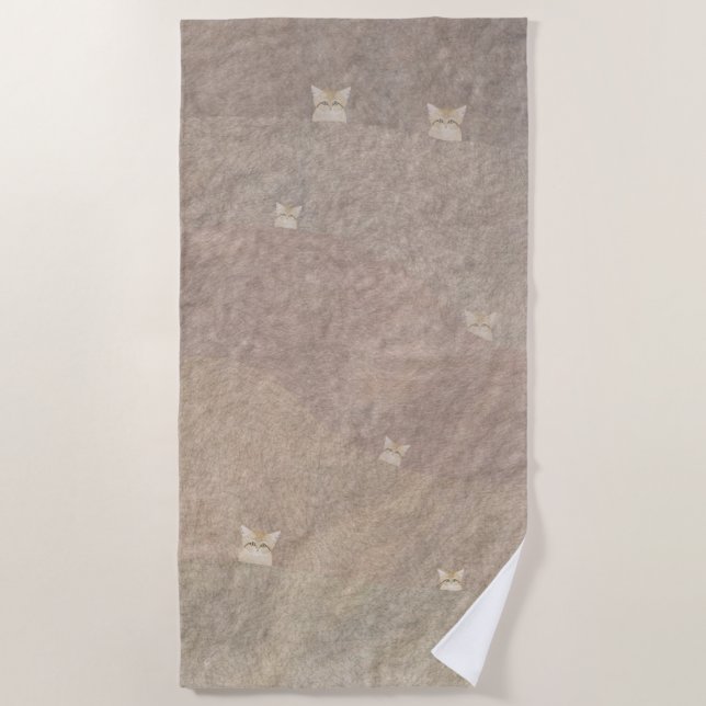 Sand Cats Beach Towel (Front)