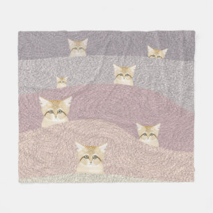 Sand Cats Fleece Throw Blanket