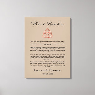 Sand Celtic Irish Wedding Vows Handfasting Canvas Print