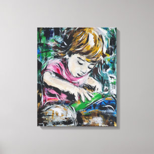 Sand concentration canvas print