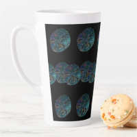 Sand Dollar Abstract Artsy Blue Black Gift Favour