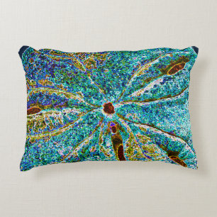 Sand Dollar Abstract Teal Blue Pattern Gift Favour Decorative Cushion