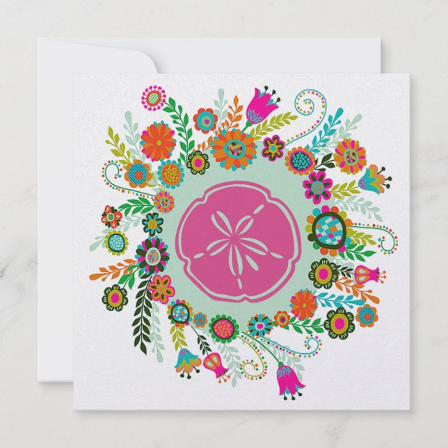 Sand Dollar and Flowers - SRF (Front)