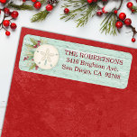 Sand Dollar Beach Coastal Christmas<br><div class="desc">Christmas sand dollar return address labels to coordinate with the beach Christmas cards. Personalise it for your beach themed Christmas! Designed by Blackberry Boulevard.</div>