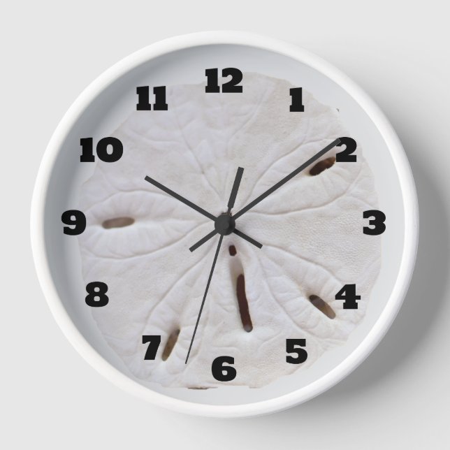 Sand Dollar Beach Seashells Beach Trendy Gift Clock (Front)