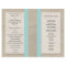 Sand Dollar Beach Wedding Program - Turquoise