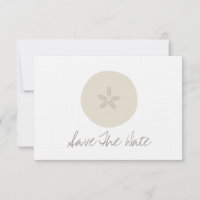 Sand Dollar Beach Wedding Save The Date
