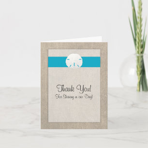 Sand Dollar Beach Wedding Thank You Card - Malibu