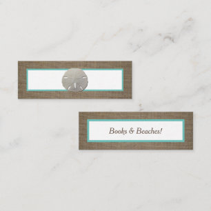Sand Dollar & Burlap Bookmark Card