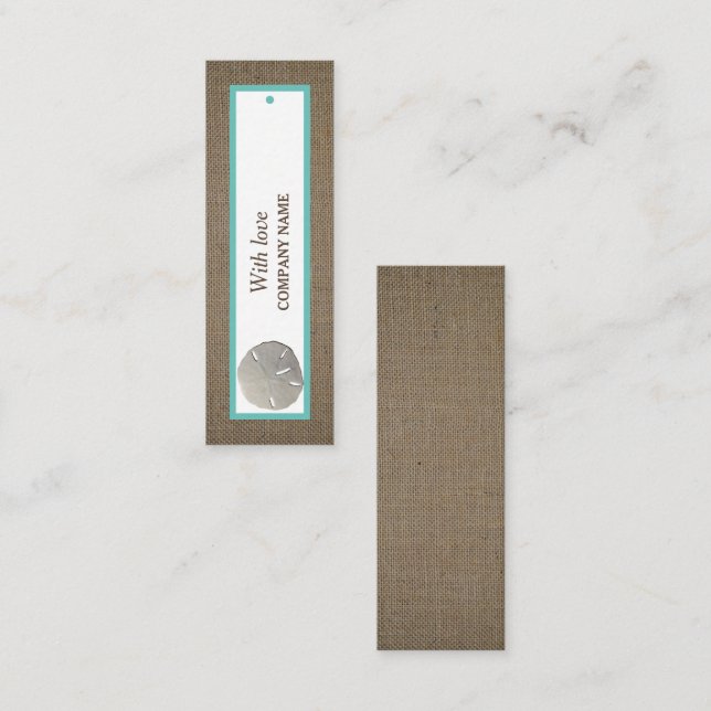 Sand Dollar & Burlap Gift Tag (Front/Back)