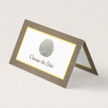 Sand Dollar & Burlap Photo Change The Date Card<br><div class="desc">Sand Dollar & Burlap Photo Change The Date Cards by The Business Card Store.</div>