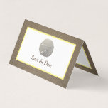Sand Dollar & Burlap Photo Save The Date Card<br><div class="desc">Sand Dollar & Burlap Photo Save The Date Cards by The Business Card Store.</div>