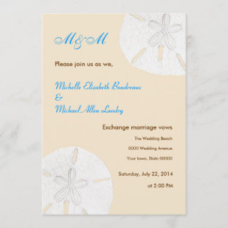 Sand Dollar Casual Wedding Invitations