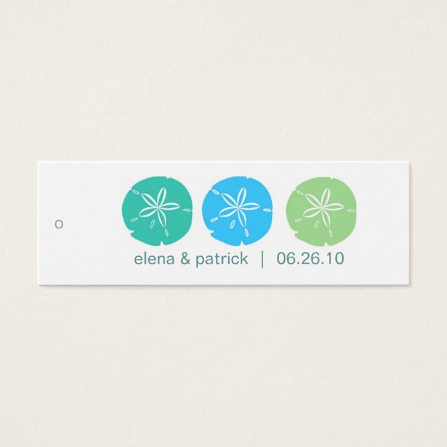 Sand Dollar Gift Tags (Front)