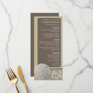 Sand dollar Lace, Vintage Beach Wedding Menu