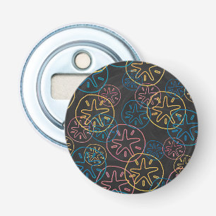 Sand Dollar Lines Red Yellow Blue Bottle Opener