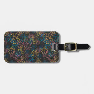 Sand Dollar Lines Red Yellow Blue Luggage Tag