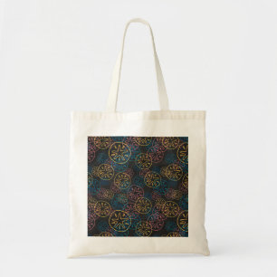 Sand Dollar Lines Red Yellow Blue Tote Bag