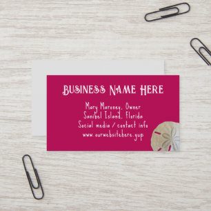 Sand Dollar Magenta Pink Business Cards