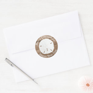 Sand Dollar Merry Christmas Envelope Seal